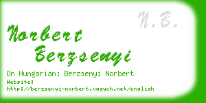 norbert berzsenyi business card
